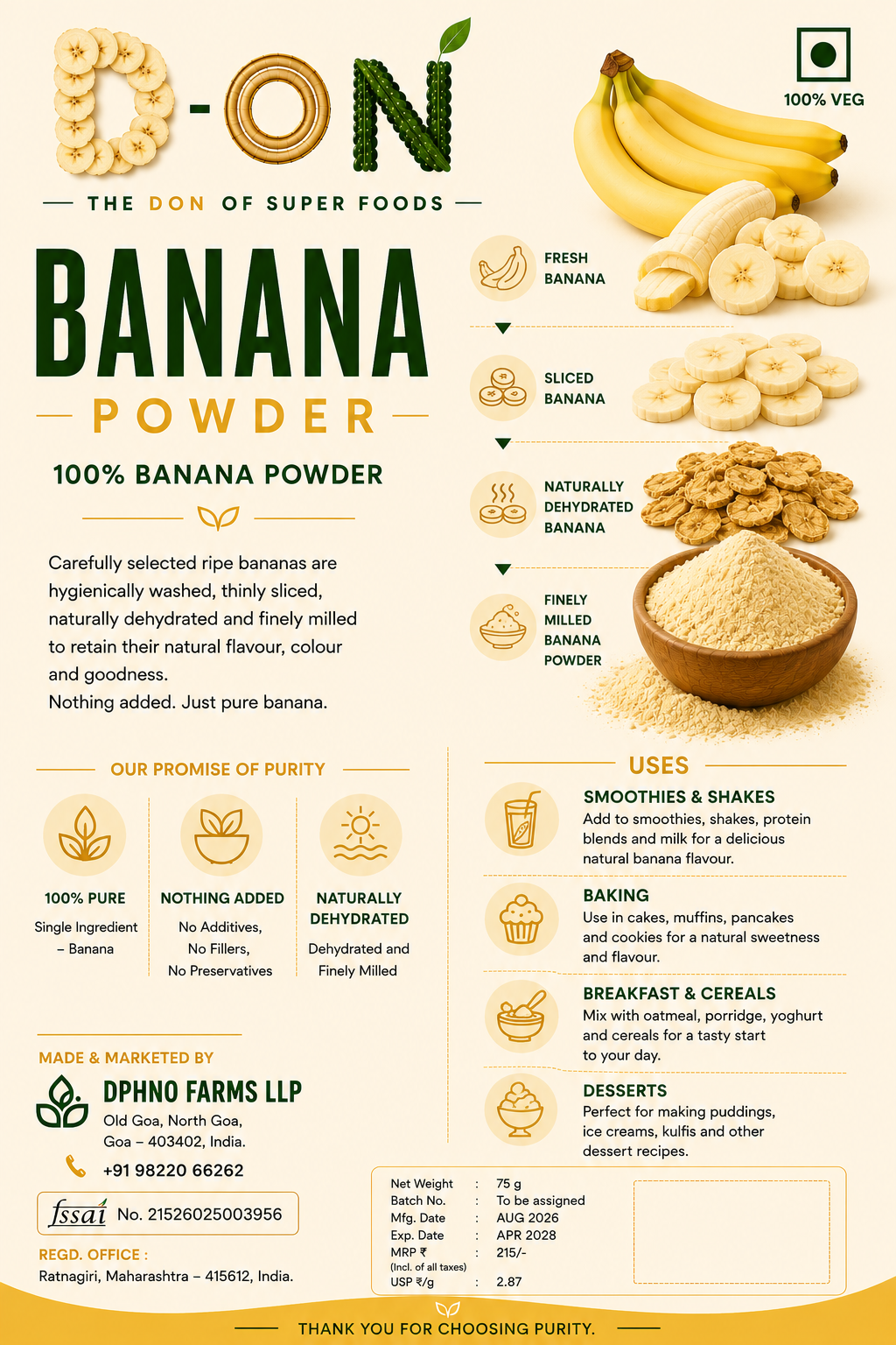 Green Banana Powder pack — view 2
