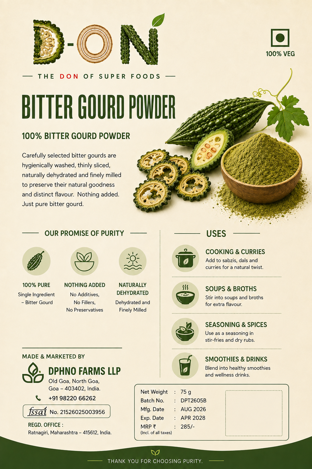 Bitter Gourd Powder pack — view 2