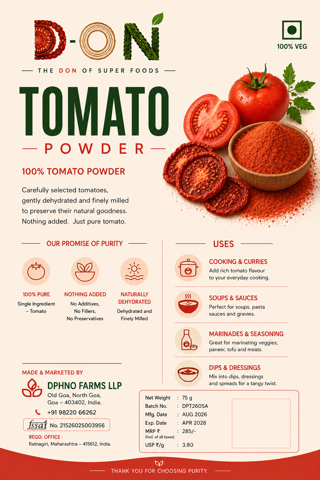 Tomato Powder pack — view 2
